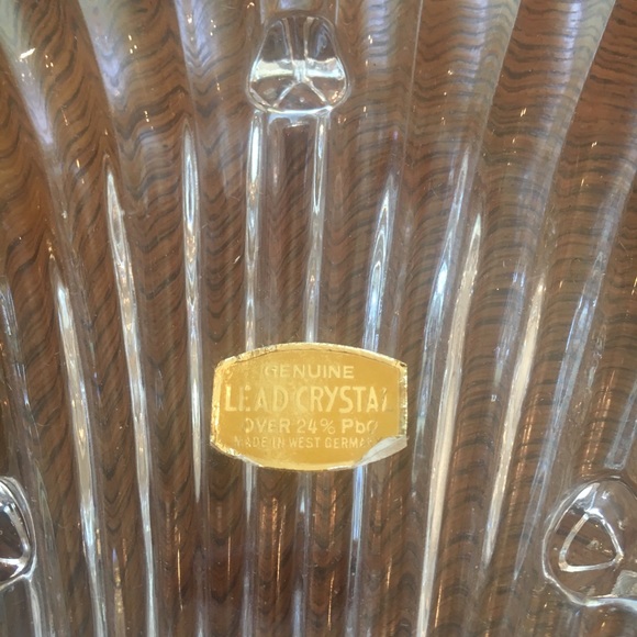 RARE! Handcut 24% Pbo Lead Crystal Candy Dish - Picture 4 of 6